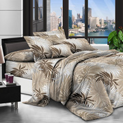 Постільна білизна Листя Brown полікоттон Selena 600297