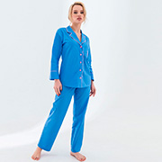 Піжама бавовняна з кантом German Volf блакитний