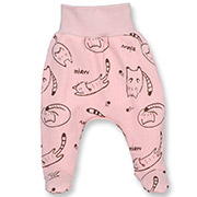Повзунки для дівчинки 0333207клп інтерлок-раппорт Татошка рожевий з принтом