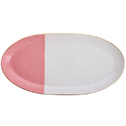 Блюдо фарфорове овальне 37 см Lefard 944-044 біло-рожеве