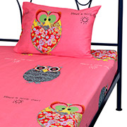 Набір простирадло і наволочка сатин Руно Owl