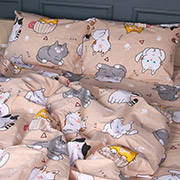 Наволочка 17-0665 Cream Kittens бязь MirSon