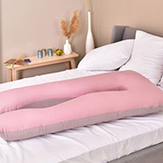 Подушка П-подібна для сну та відпочинку Ideia 8-33722 пудра-сірий