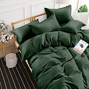 Постільна білизна бязь люкс Ромбики зелені Selena 100965