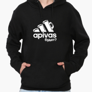 Худі чоловічий Apivas MobiPrint 9225-1986 чорний