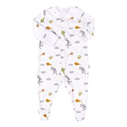 Комбінезон-чоловічок КБ122 інтерлок Bembi 1WE-білий-світло-сірий - Фото №2