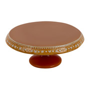 Блюдо для торта фарфорове 28 см Snowflake Lefard 824-004-1 коричневе