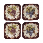 Набір десертних тарілок 15х15 см 4 предмета Секрети виноробів Certified International 23747-set