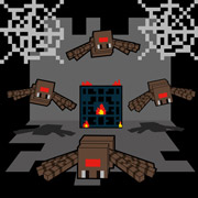 Картина за номерами 25х25 см Майнкрафт Печера з павуками Santi 955473