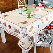 Скатертина гобеленова новорічна Bisquit Lefard