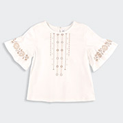 Блузка ФТ69 супрем Бембі 2G5-молочний-бежевий-принт