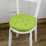 Круглая подушка на стул Chenilla Прованс салатовая