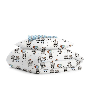 Дитяча постільна білизна в ліжечко LOVE PANDA Cosas блакитний