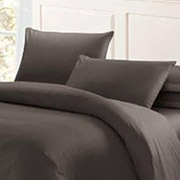 Наволочка однотонна на блискавці Chocolate сатин Good-Dream шоколадний