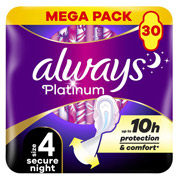 Прокладки гігієнічні 30 шт Always Platinum Secure Night Mega