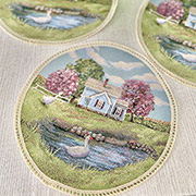 Серветка гобеленова кругла 25 см LiMaSo Round1176M-25D