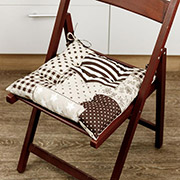 Подушка на стілець Печворк коричневий Господиня Прованс