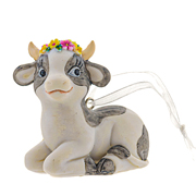 Фігурка декоративна 5,5х5,5см Корівка з квітами Lefard 192-110