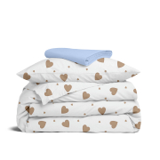Дитяча постільна білизна в ліжечко BEIGE HEARTS CS2 Cosas магнолія