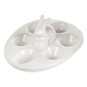 Блюдо для яєць 25х17, 8х8, 3 см Кролик Lefard 947-036 біле