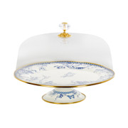 Тортівниця емальована із кришкою на ніжці 30 см Butterfly Elmani