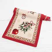 Доріжка новорічна гобеленова з люрексом Villa Grazia Premium Сніговий хоровод