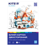 Картон білий 10 аркушів A4 Classic Kite K-254
