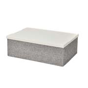 Короб складаний з пластиковою кришкою 33x23x11 см Handy Home EH-02S малий сірий