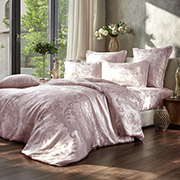 Простирадло сатин жаккард Jacquard Nonpareil Smoky Pink SoundSleep димчасто-рожеве