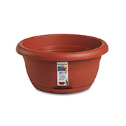 Горшок пластиковый круглый с автополивом Capri 30 см Stefanplast 84300 терракот