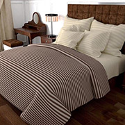 Постільна білизна Stripe коричнево-ванільний 100731 бязь-люкс Selena