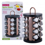 Набір ємностей для спецій на круглій підставці 16шт Kamille 7041