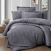 Однотонна постільна білизна Snazzy Quick Silver сатин-люкс First choice