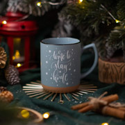 Чашка керамічна 320 мл Time To Stay Home блакитна