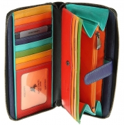 Жіночий шкіряний гаманець Visconti SP-33 - Iris black-multi