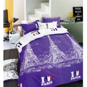 Покривало Marcel Париж бузковий / білий