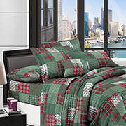 Простирадло Клітинки green 600751 полікоттон Selena