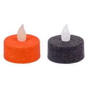 Набір з 2 свічок LED Хелловін 4х2 см чорна та помаранчева YES! Fun 973690