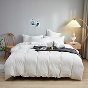 Постільна білизна Love You варена бавовна біла