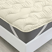 Наматрацник з шовковим наповнювачем 1726 Eco Light Cream Silk Mirson на гумках по кутах