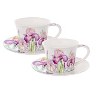 Набір чайний порцеляновий 4 предмети 250 мл Іриси Lefard 924-780