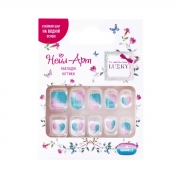 Дитячі накладні нігті на липкій основі 10 шт Aquarelle Lukky T19425
