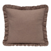 Наволочка декоративна з рюшами Muslin Сoffee SoundSleep кава