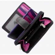 Жіночий шкіряний гаманець Visconti R-13 Carmelo black purple