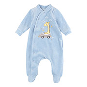 Комбінезон для хлопчика КБ220 велюр Bembi 406-блакитний-вишивка - Фото №2