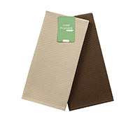 Набір кухонних вафельних рушників Home Line шоколад-бежевий