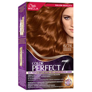 Стійка фарба для волосся Wella Color Perfect 7 6/74 Бурштиновий темно-русий 4064666598345