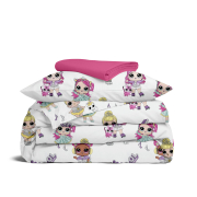 Дитяча постільна білизна в ліжечко LOL CS2 Cosas фуксія