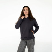 Худі жіноче базове оверсайз Поділля Lesia графіт