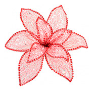 Квітка пуансеттии Північне сяйво напівпрозорий червоний YES! Fun 750298